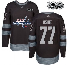 Pánské Dres Washington Capitals T.J. Oshie 77 1917-2017 100th Anniversary Patch Černá Authentic