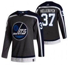 Pánské Dres Winnipeg Jets Connor Hellebuyck 37 2020-21 Reverse Retro Černá Authentic