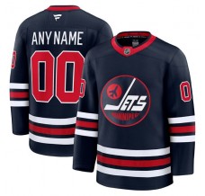 Pánské Dres Winnipeg Jets Custom 2021-22 Námořnická Modrá Premium Alternativní