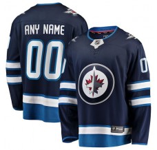 Pánské Dres Winnipeg Jets Custom Námořnická Modrá Breakaway Domácí