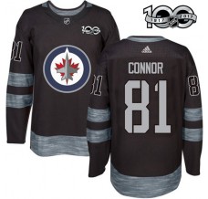 Pánské Dres Winnipeg Jets Kyle Connor 81 1917-2017 100th Anniversary Patch Černá Authentic