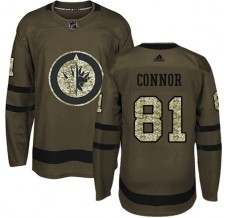 Pánské Dres Winnipeg Jets Kyle Connor 81 Maskáčová Zelená Authentic