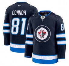 Pánské Dres Winnipeg Jets Kyle Connor 81 Námořnická Modrá Premium Domácí