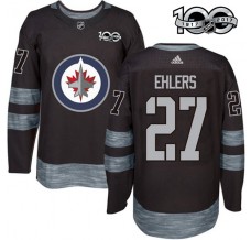 Pánské Dres Winnipeg Jets Nikolaj Ehlers 27 1917-2017 100th Anniversary Patch Černá Authentic