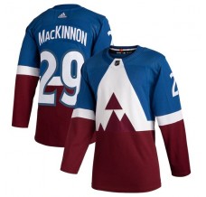 Pánské Dresy Colorado Avalanche Nathan MacKinnon 29 2020 Stadium Series Modrá Burgundy Authentic