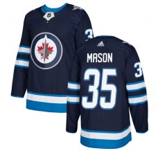 Pánské Dresy Winnipeg Jets Steve Mason 35 Navy Authentic